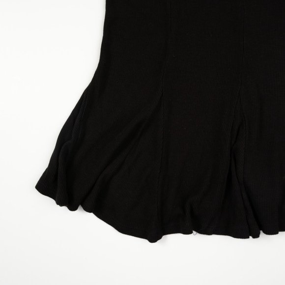 PHILOSOPHY black short sleeve ribbed stretch minidress size M - Picture 4 of 5